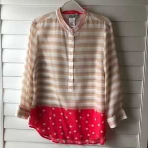 À la Carte striped and polka dot top